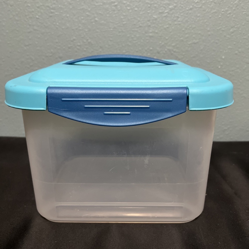 Sterilite Show Offs 2008 Blue Small 1892 Handle Snap Lid - USA